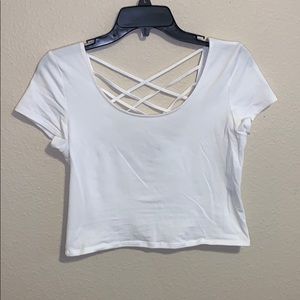 White crop top